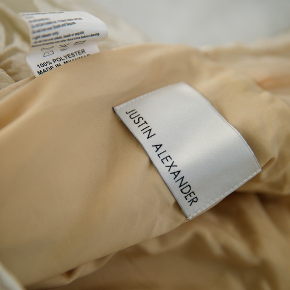 JUSTIN ALEXANDER Carlee A-Line Lace Wedding Dress - Detachable Straps Size 4 - Picture 3 of 16